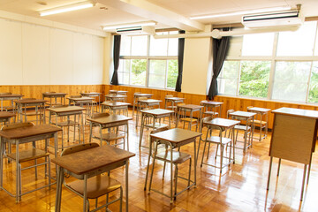 日本の典型的な学校の教室