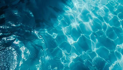 top view of water in swimming pool, blue color, seamless pattern.