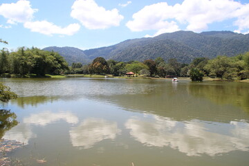 lake and mountains