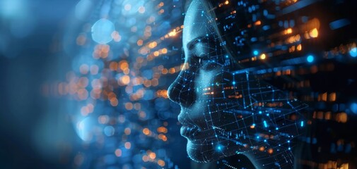 Futuristic AI vision, Business automation, Efficiency, Productivity, Innovative imagery