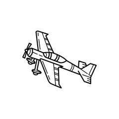 sport plane line art icon vector