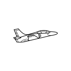 jet fighter line art icon vector