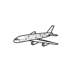aircraft line art icon vector
