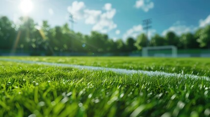 Grass background on a soccer field