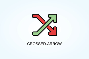Crossed Arrow Vector  Or Logo Sign Symbol Illustration