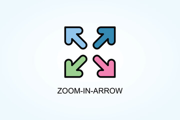 Zoom In Arrow Vector  Or Logo Sign Symbol Illustration