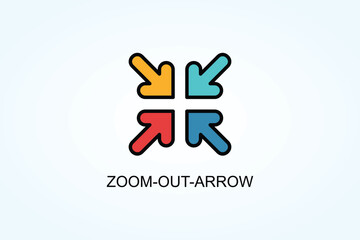 Zoom Out Arrow Vector  Or Logo Sign Symbol Illustration