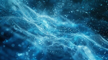 Blue particle waves, perfect for digital transformation themes