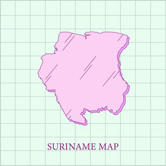 vector regions map of Suriname