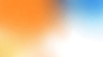Bright, blurred gradient background of orange, white and blue. for backdrop design