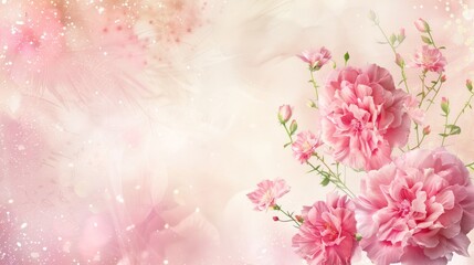 beautiful blooming pink color flowers pink background , mother's day