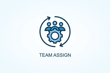 Team Assign vector  or logo sign symbol illustration