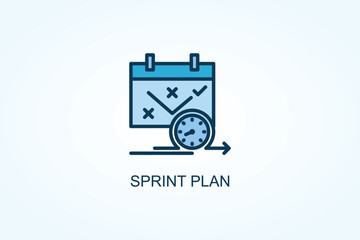 Sprint Plan vector  or logo sign symbol illustration