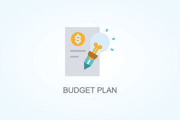 Budget Plan Vector  Or Logo Sign Symbol Illustration