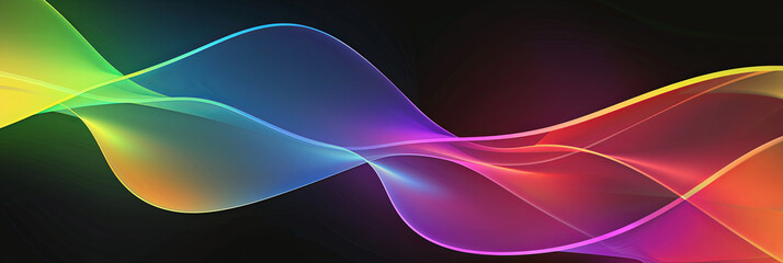 colorful gradient background with a dark tone, smooth curves and flowing lines, generative AI