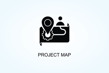 Project Map Vector  Or Logo Sign Symbol Illustration