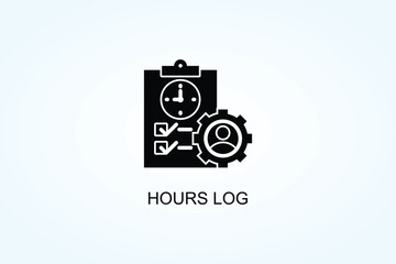 Hours Log Vector  Or Logo Sign Symbol Illustration