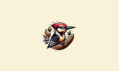 wood pecker vector illustration mascot design
