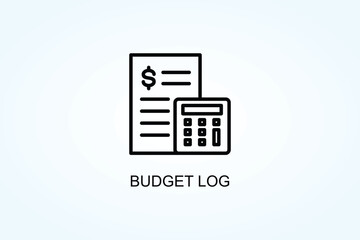 Budget Log Vector  Or Logo Sign Symbol Illustration