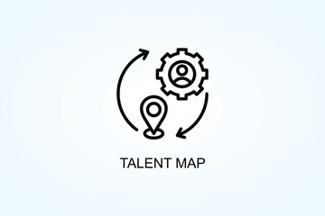 Talent Map Vector  Or Logo Sign Symbol Illustration