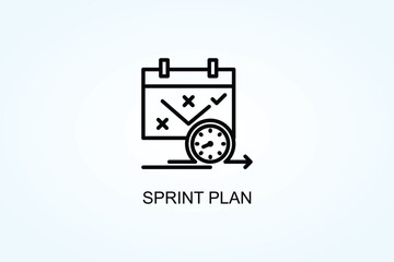 Sprint Plan Vector  Or Logo Sign Symbol Illustration