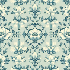 Fototapeta premium seamless pattern with flowers