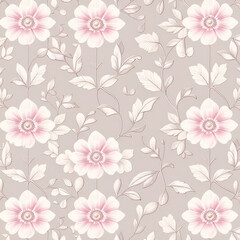 Obraz premium seamless pattern with pink flowers