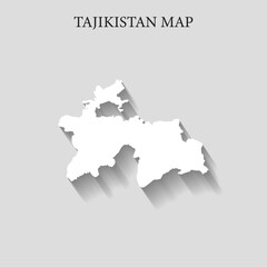Simple and Minimalist region map of Tajikistan