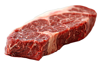 Fototapeta premium RAW Prime Boneless Hip Sirloin Steak resting isolated on white background