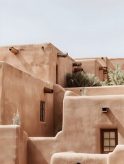 Warm-Toned Buildings in Southwestern Architectural Style