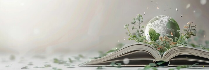 the concept of international literacy day, copy space. World book day.