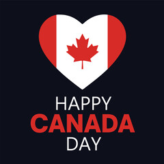 Vector artwork or illustration on Canada Day. Happy Canada Day. 1st July.