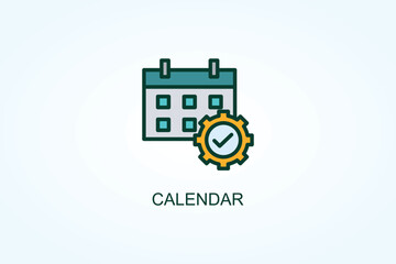 Calendar Vector  Or Logo Sign Symbol Illustration