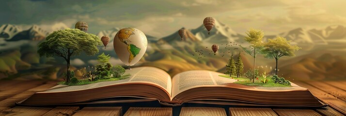 the concept of international literacy day, copy space. World book day.