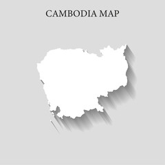 Simple and Minimalist region map of Cambodia
