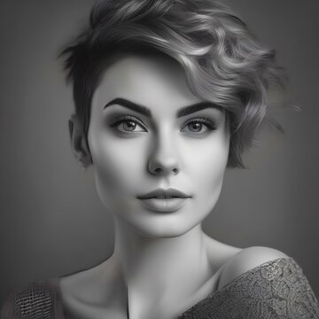 Portrait of a confident young woman with a pixie haircut2