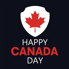 Vector artwork or illustration on Canada Day. Happy Canada Day. 1st July.