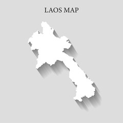 Simple and Minimalist region map of Laos