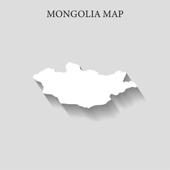 Simple and Minimalist region map of Mongolia