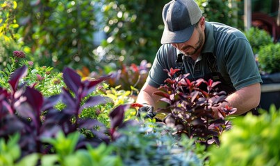 Expert Gardener Pruning and Caring for Plants

