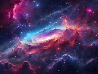 The beauty of colorful nebulae in the universe
