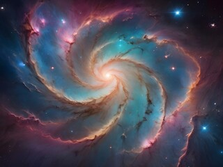 The beauty of colorful nebulae in the universe