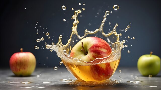 A dab of fresh apple juice
