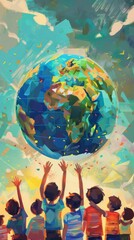 Naklejka premium International Friendship Day Concept. The concept of happy together