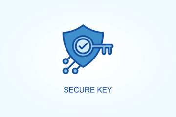 Secure Key vector  or logo sign symbol illustration