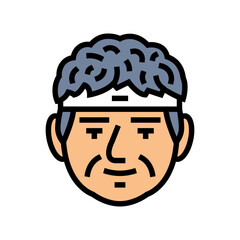 otaku man avatar color icon vector. otaku man avatar sign. isolated symbol illustration