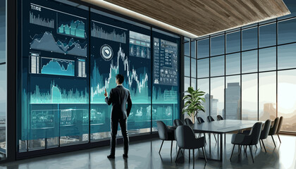 Concept vector illustration of a stock investment.