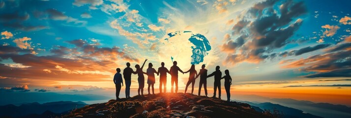 International Friendship Day Concept. The concept of happy together