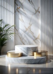 marble podium for product presentation