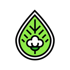 organic cotton sustainable fashion color icon vector. organic cotton sustainable fashion sign. isolated symbol illustration